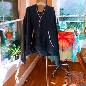 wild fae lavender charcoal qtr zip hoodie 🌊